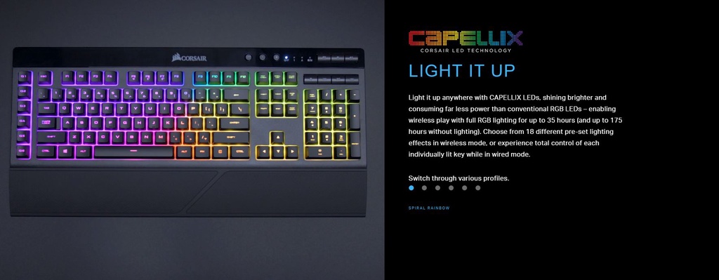 CORSAIR K57 RGB Wireless Gaming Keyboard (2 YEARS WARRANTY BY ...
