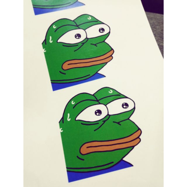 MonkaS Twitch Emote Pepe the Frog Frightened Pepe Sticker | Shopee ...