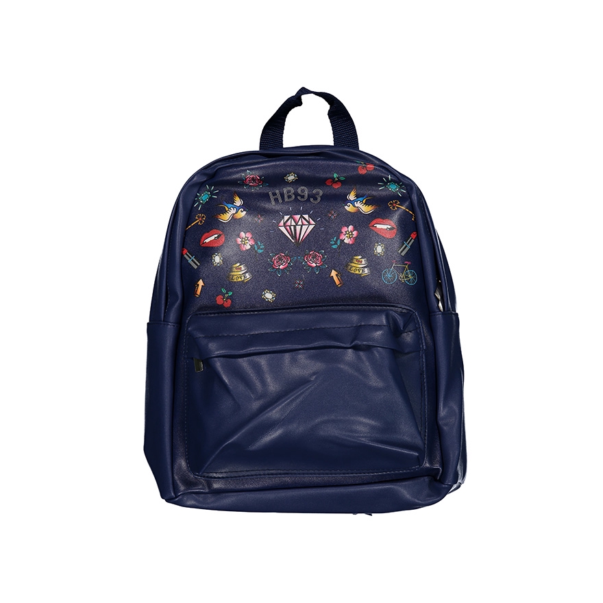BENCH/ Graphic Leather Backpack - Navy Blue | Shopee Singapore