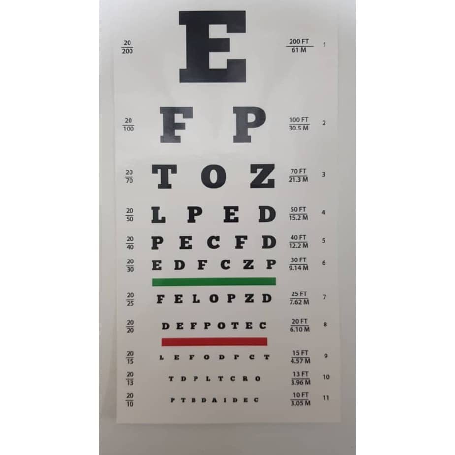 Pocket Eye Test Chart