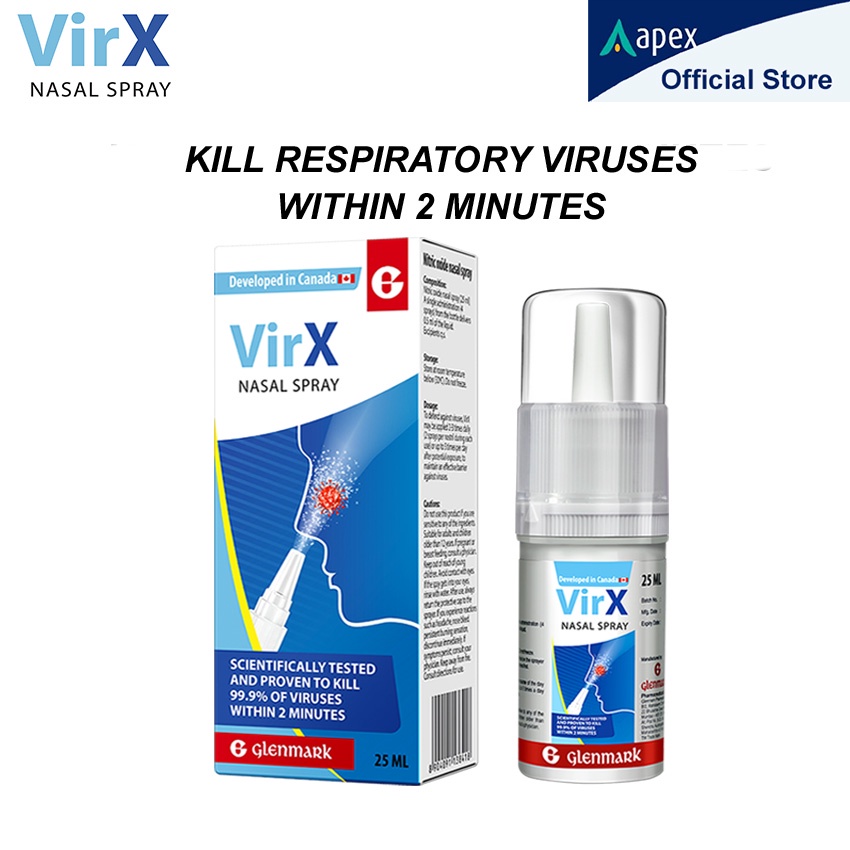 VirX Nasal Spray Nitric Oxide Nasal Spray 25ml Anti Viral Nasal