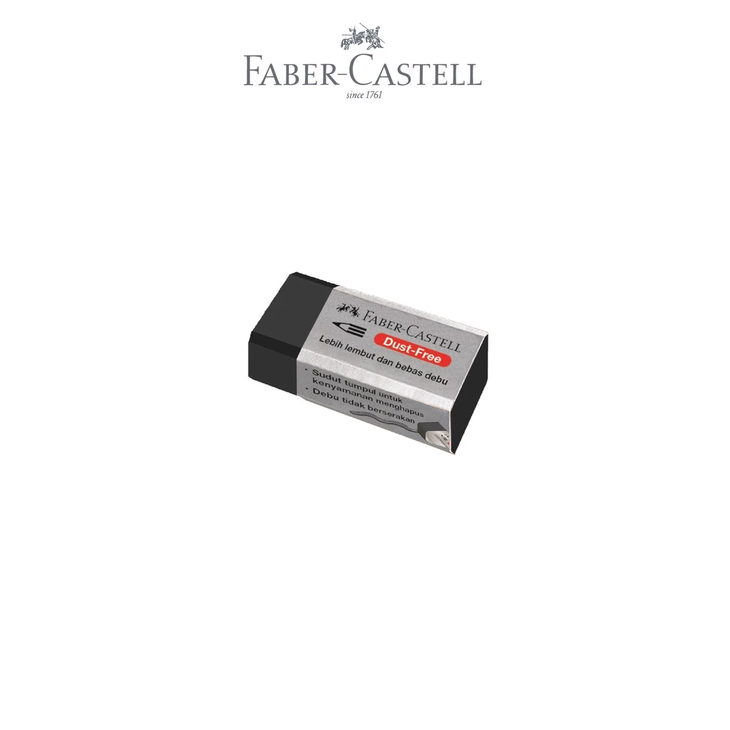 Faber-Castell Penghapus Dust-Free Eraser Small Black New - Gambar 2