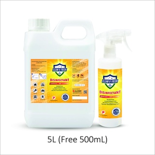 Disinfectant Alcohol Free for Surface & Air, 500mL 5L, Spray Gun, No  Fragrance, Tested Safe, No Alcohol Formula