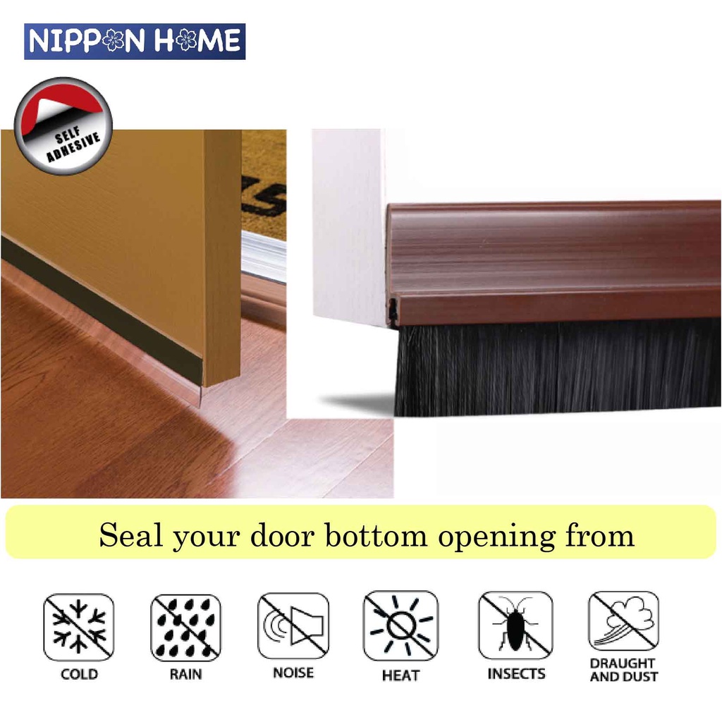 [Household] Door Bottom Brush & Seal (Length: 915mm & 1000mm) | Shopee ...