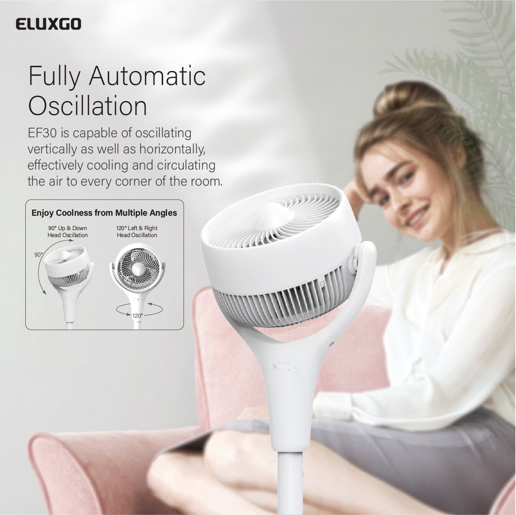 ELUXGO Singapore High-Velocity 9.5' Air Circulator Fan EF30 | Shopee ...