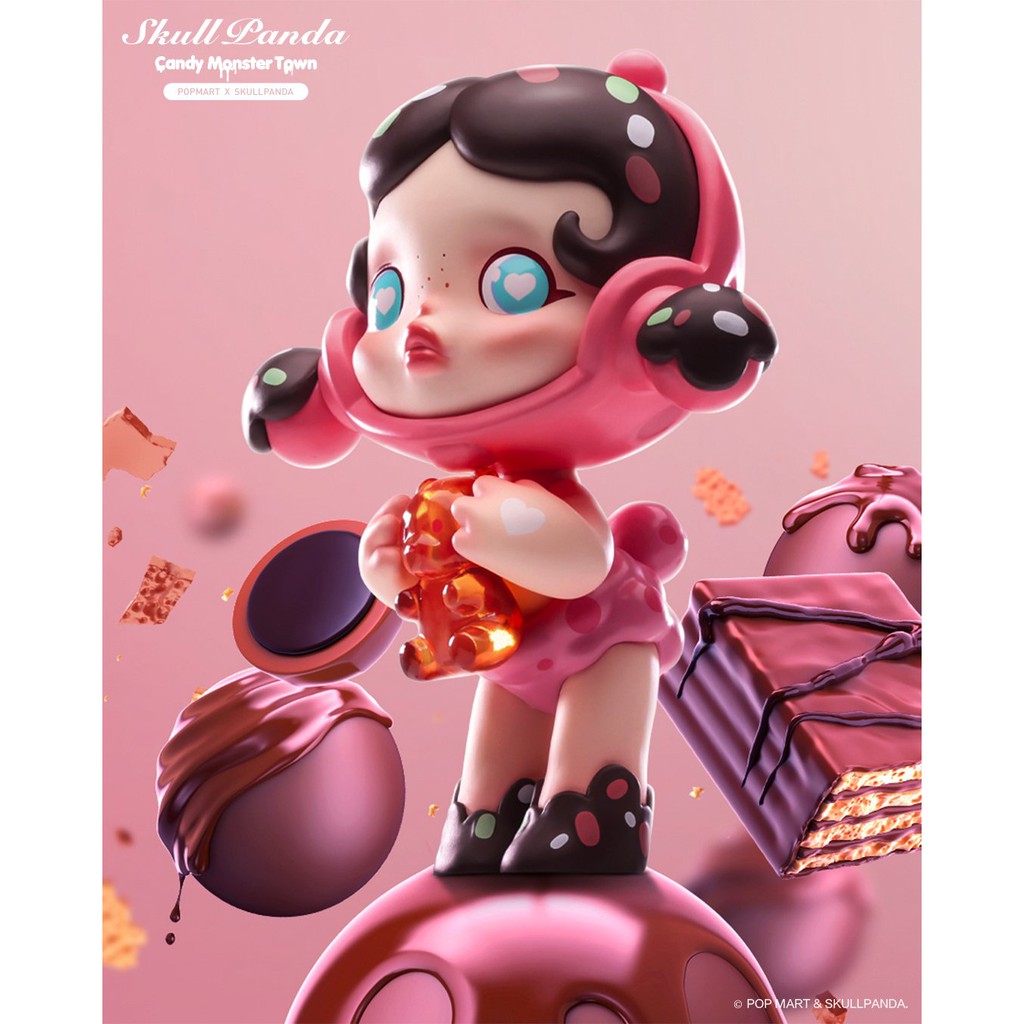 PREORDER POPMART SKULL PANDA CANDY MONSTER TOWN SERIES BLIND