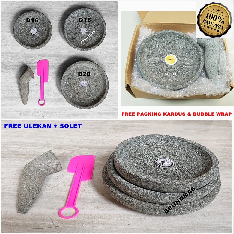 100 Original Stone Mortar Lemper Free Mortar & Pestle Shopee Singapore
