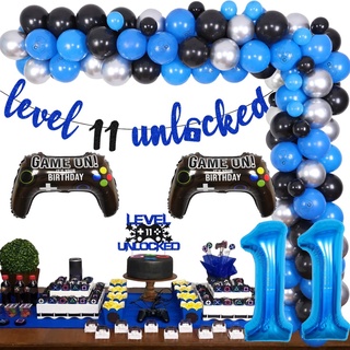 Video Game Birthday Party Decorations, Video Gaming Photo Backdrop  Background Birthday Photo Banner Gamer Room Decor for Game Fans Video Gamer  Party Decoration Photography Background Photo Props 