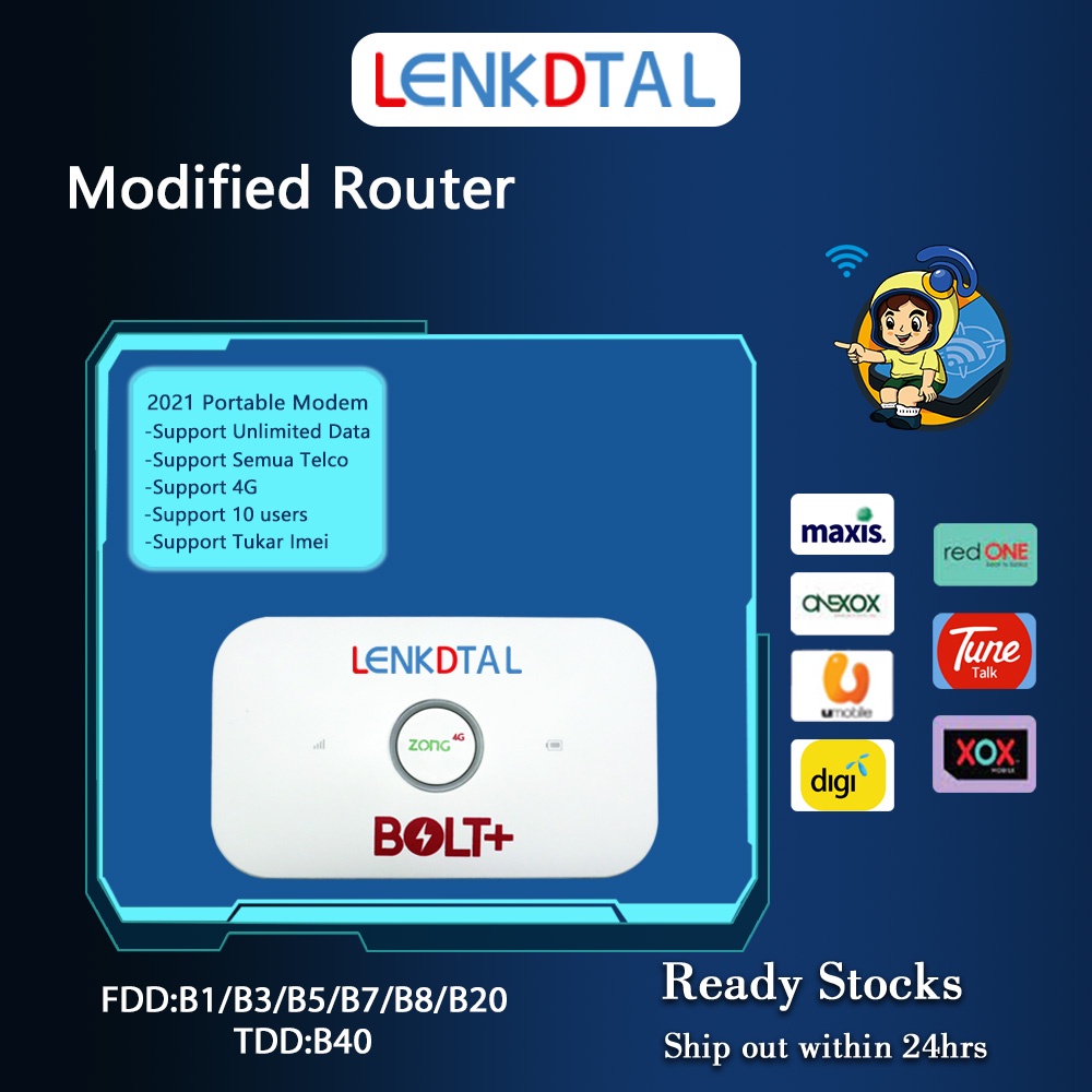 Modify LENKDTAL router unlimited E5573 BOLT+ wifi unlimited hotspot sim ...
