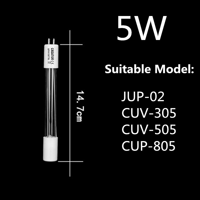 5W UV Sterilizer Bulb Replacement For CUV305 CUV505 JUP02 CUP805 Aquarium Pond W