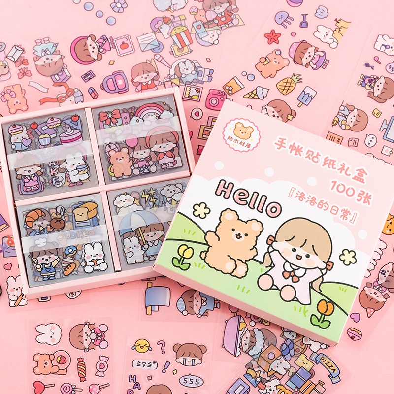 Kawaii Cartoon Stickers 100 Sheets Cute Stickers Scrapbooking
