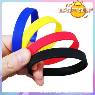 Silicone Bracelet - 48-Pack Blank Rubber Wristbands for Sports Teams, Games, Kid