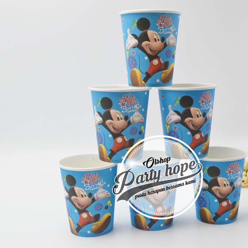 Mickey mouse Paper Cup / mickey mouse Character Paper Cup / Glass ...