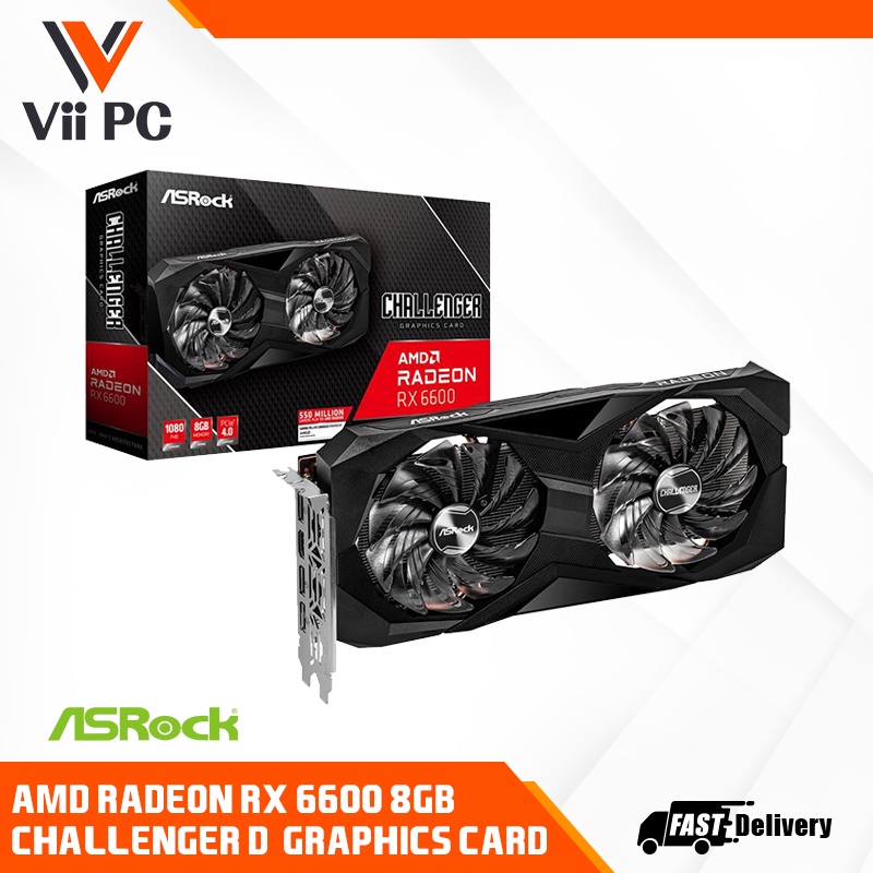 ASRock Radeon RX 6600 8GB PCI Express 4.0 Video Card RX6600 CLD 8G Graphics  Card | Shopee Singapore