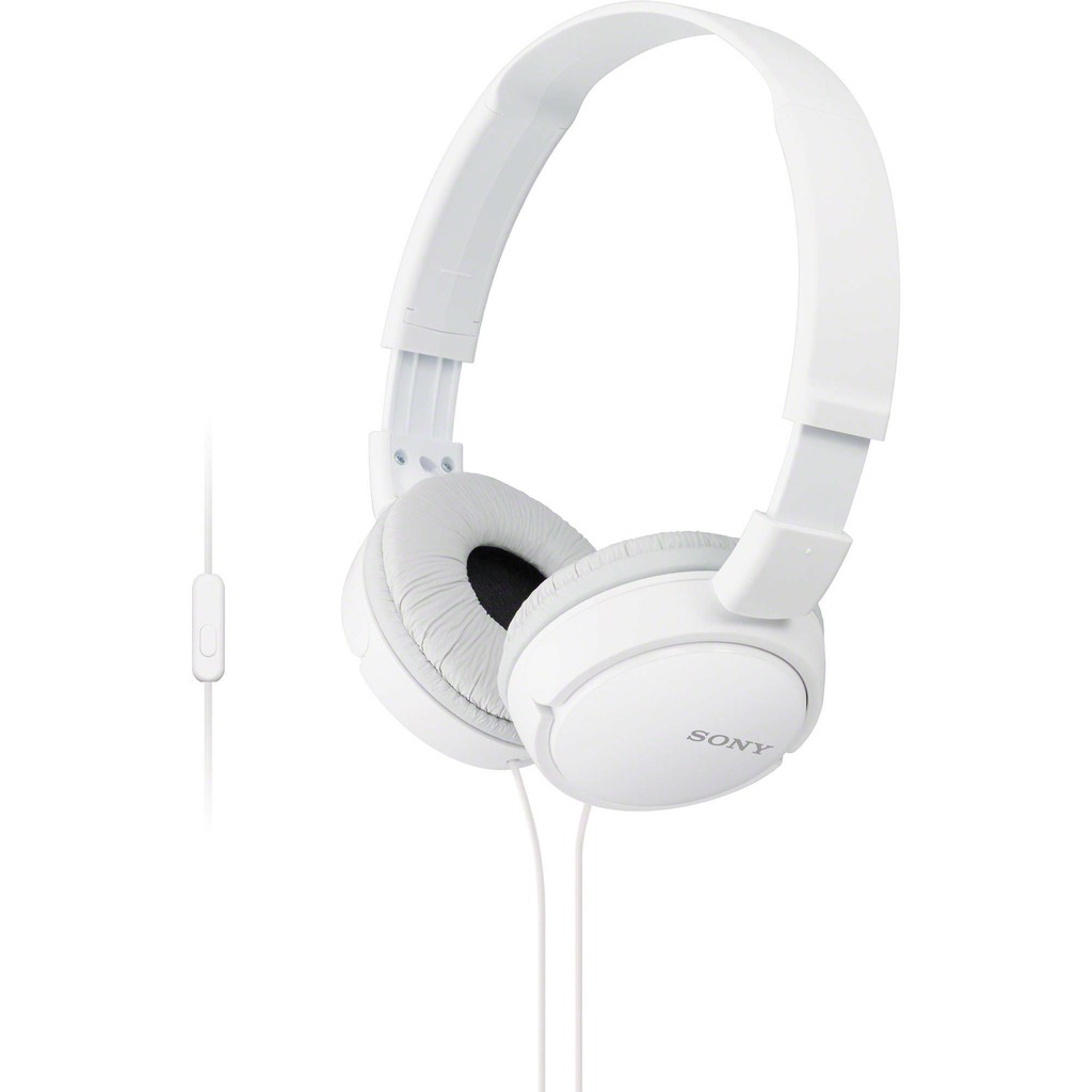 Headphone Sony MDR-ZX110AP Headset Mass Model Overbands With Microphone - White SONY Earphone Original - Gambar 4