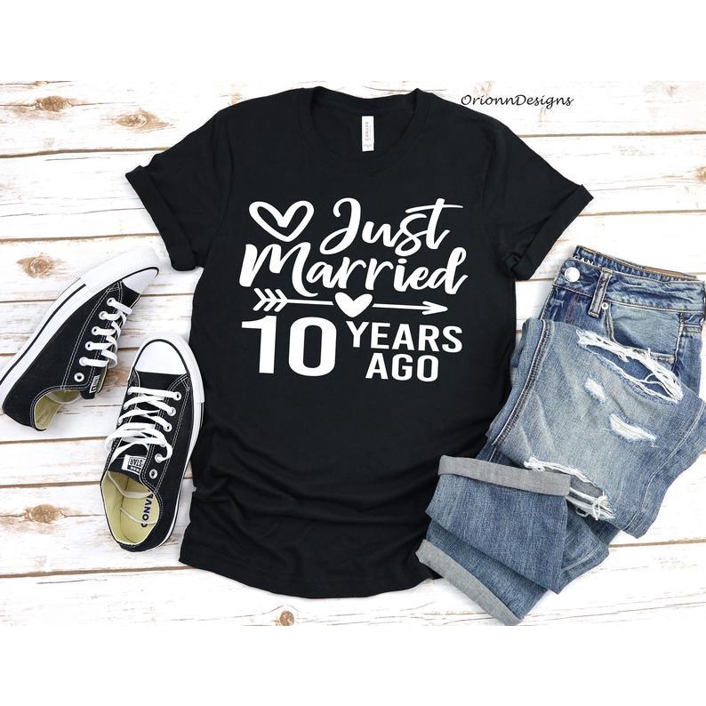 10 year wedding anniversary t shirts