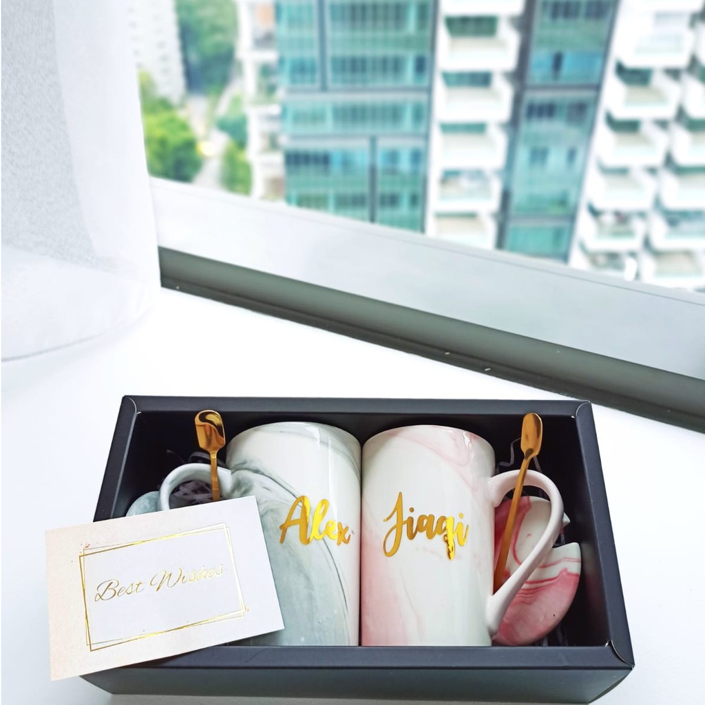 Couple Mug Gift Set (Customised / Personalised Mugs / Gift Sets / Anniversary / Birthday