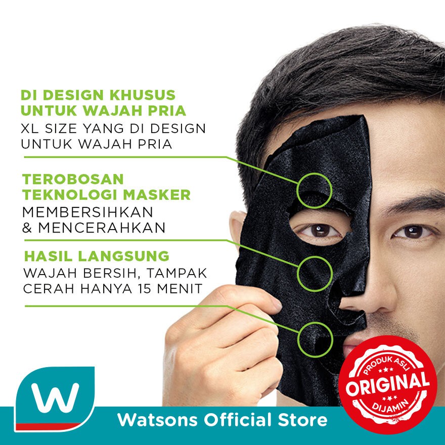 Garnier Men Turbo Bright Sheet Mask 1's - Gambar 4