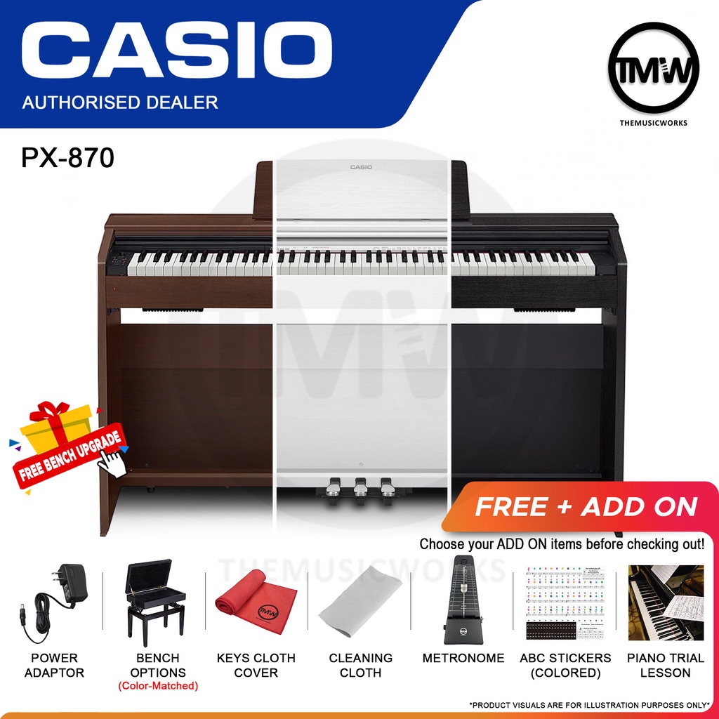 Digital Piano Casio PX870 Privia 88 keys [READY STOCK] Musical