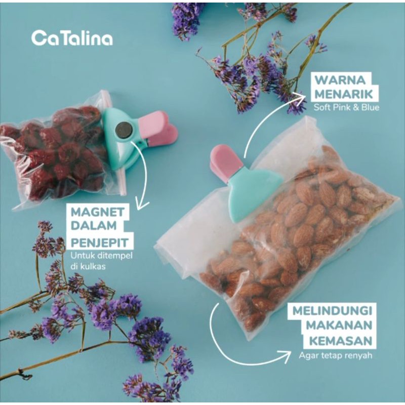 CaTalina Klip Plastik Bungkus Makanan Plastic Clip 2 Pcs - Gambar 2