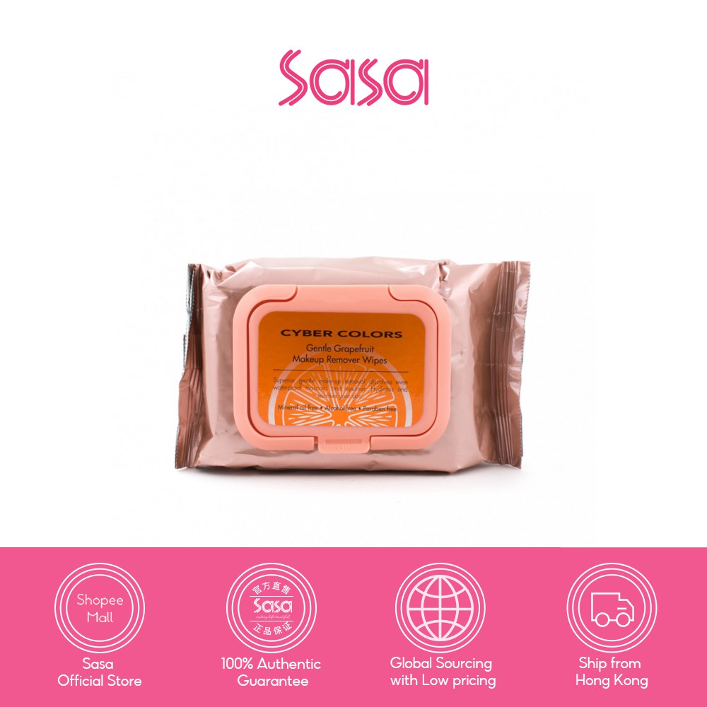 CYBER COLORS Makeup Remover Wipes (Grapefruit) (30pcs) Shopee Singapore