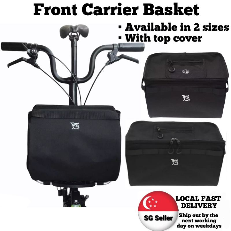 Basket Bag Folding Bike Brompton Camp Pikes 3sixty Trifold Crius Java Dahon  Tern Rifle Front Block Bag Carrier Twtopse