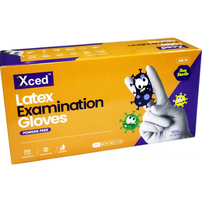 Medical Grade, Latex Examination Glove,ASTM Rated, Cross Protection