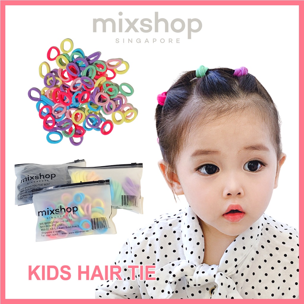 mixshop kids Hairband & Rubber Bands 40/80 Pcs per Pouch, Sg ready stock