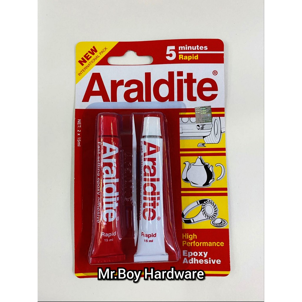Araldite 5 Minutes Rapid Epoxy Adhesive Glue (15ml) Shopee Singapore