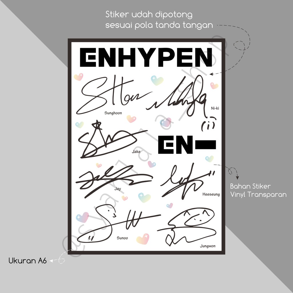 ENHYPEN SIGN STICKER | Shopee Singapore