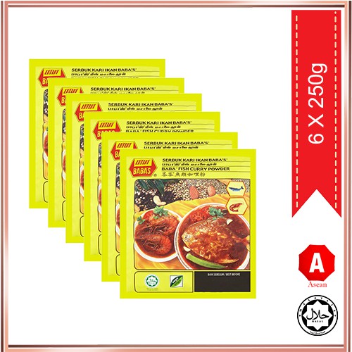 BABA'S FISH CURRY POWDER 250G X 6 PACKS ASEAN.OS | Shopee Singapore