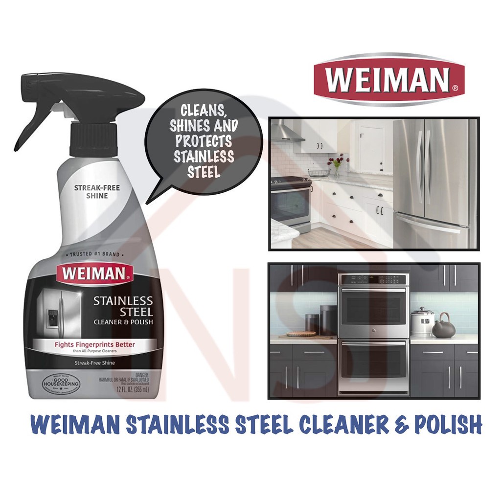 WEIMAN Stainless Steel Cleaner and Polish 355ml / Metal Polisher