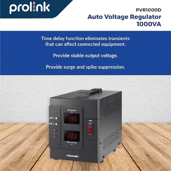Prolink Stabilizer 1000VA Automatic Voltage Regulator l AVR l Relay Controlled l Stavolt - Gambar 4