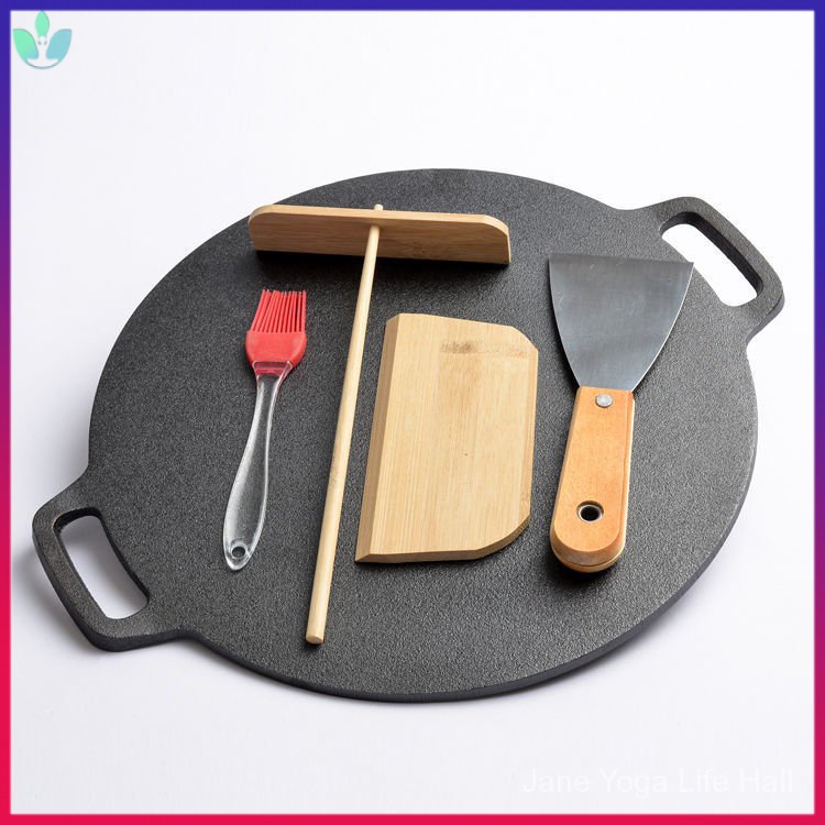 Thick cast iron grain pancake bakeware flat-bottomed non-stick cast ...