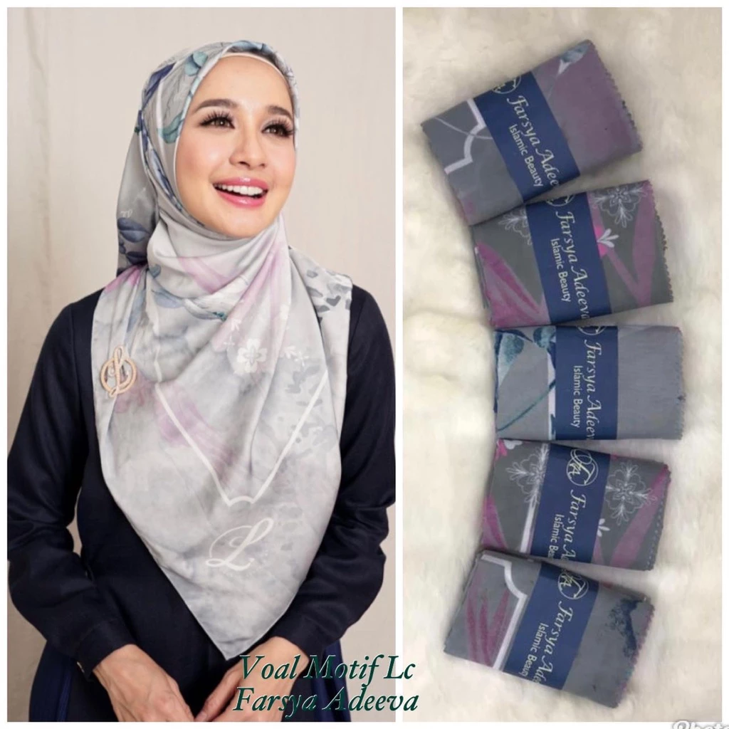 PROMO...!!! Hijab Motif Voal Premium / Hijab Denay Motif Printing - Gambar 2