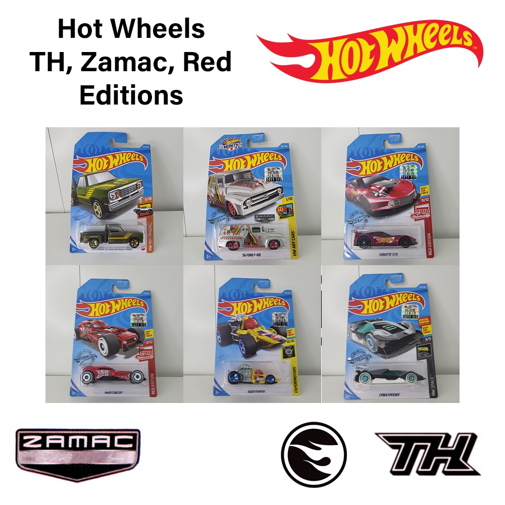 Hot Wheels Treasure Hunts, Zamac, Red Edition Exclusives