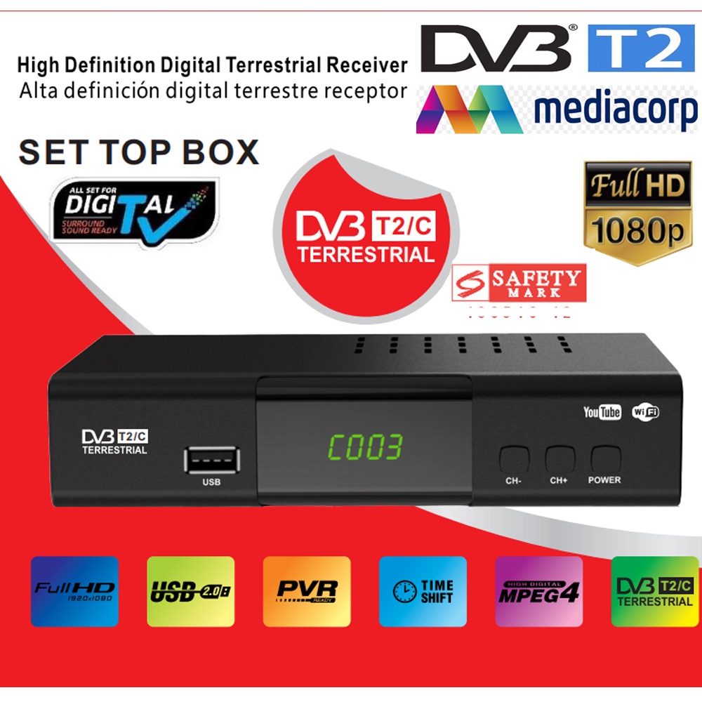 Set-Top Box DVB-T2/T HD 1080P Digital Terrestrial TV Receiver DVB T2 -  China Tdt DVB-T2, DVB T2 Receiver