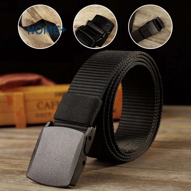 NonMetallic Buckle Nylon Belt No Hole Universal Unisex