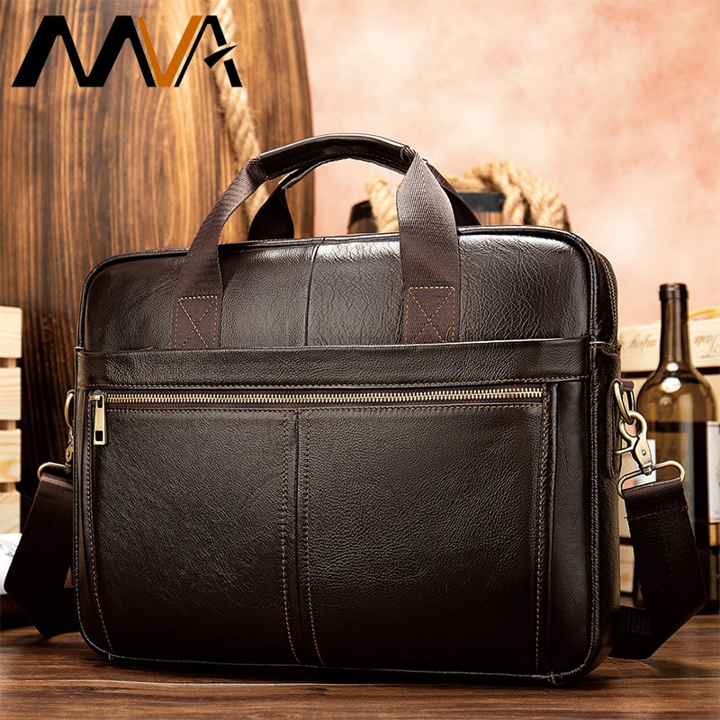 Real leather messenger on sale bag