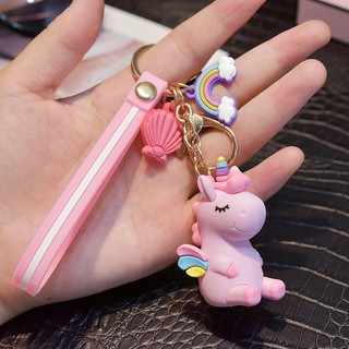 Rainbow unicorn sale keychain