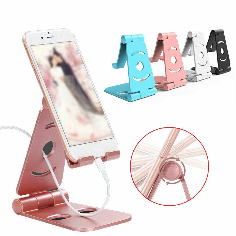 Double Foldable Swivel Phone Stand Holder Cradle Cell Phone Bracket Mount Universal Multi-angle Adjust Lazy Stand