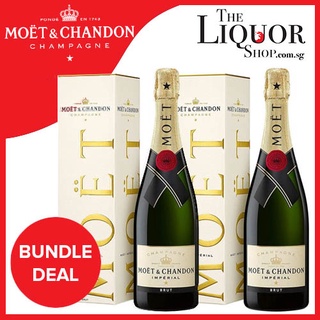 Bundle of 2 Bottles Moet & Chandon Imperial Brut ABV 12% 75cl With Gif —  The Liquor Shop Singapore
