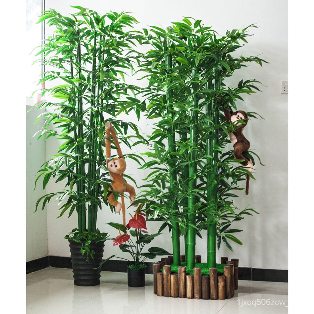 artificial plant with pot Artificial Flower Living Room Imitation Bamboo Plastic Flowers Fake