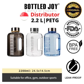 BOTTLED JOY 2.5L Water Bottle, BPA Free Large Water Bottle Hydration with  Motivational Time Marker Reminder Leak-Proof Drinking Big Water Jug for  Camping Sports Workouts and Outdoor Activity 