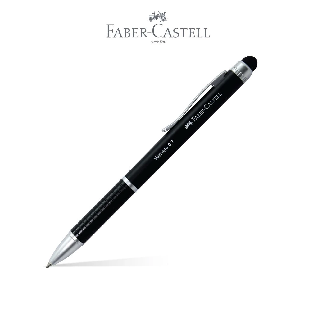 Faber-Castell Ballpoint Stylus Pen Vernate 0.7 Black Barrel Black - Blue Ink