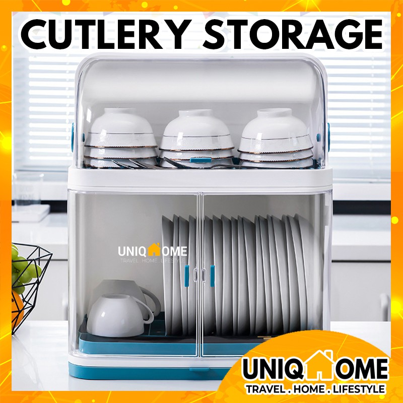 Uniqhome Double Layer Kitchen Rack Storage Dish Rack Organizer with