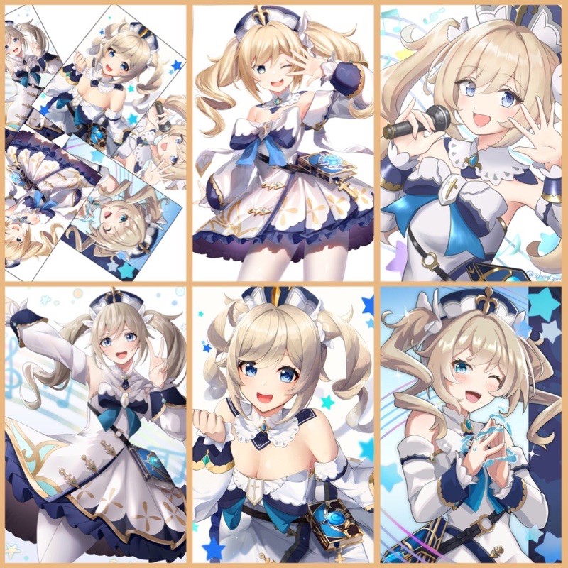 Poster photo 3-5 a4 barbara genshin impact panels / genshin impact ...