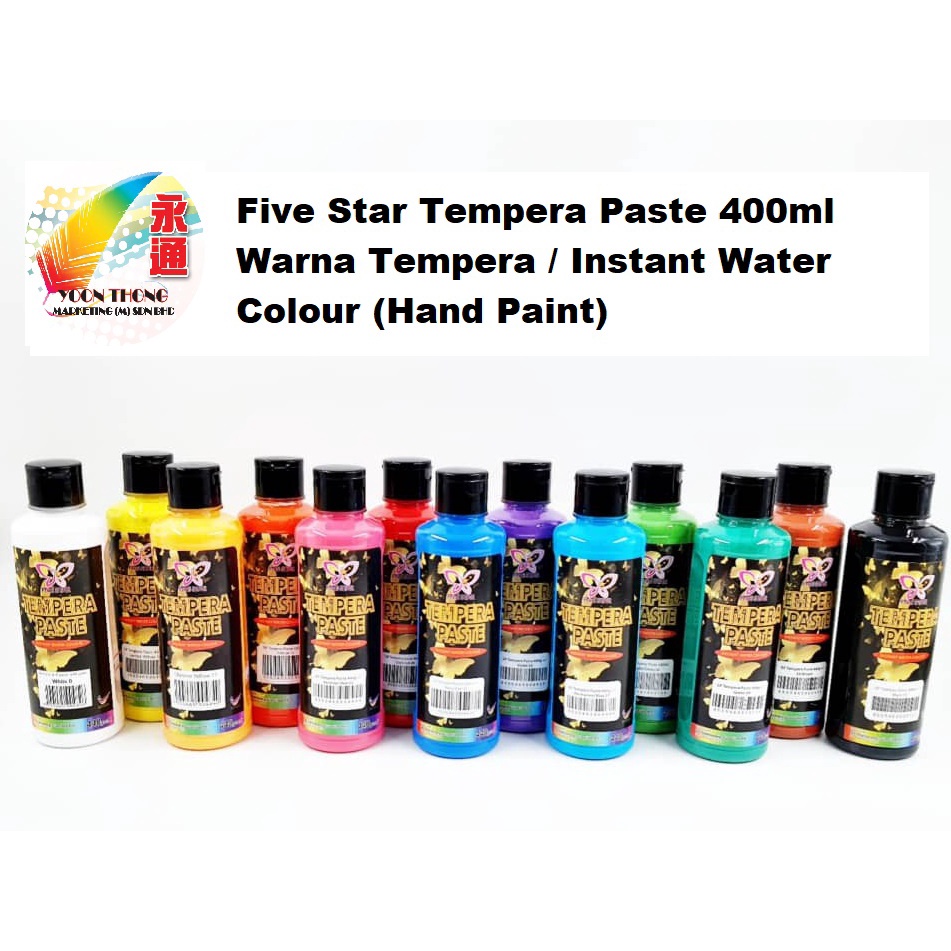 Five Star Tempera Paste 400ml Warna Tempera Instant Water Colour (Hand ...