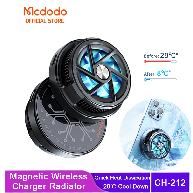 Mcdodo 15W Magnetic Wireless Charger Radiator phone Gaming cooler