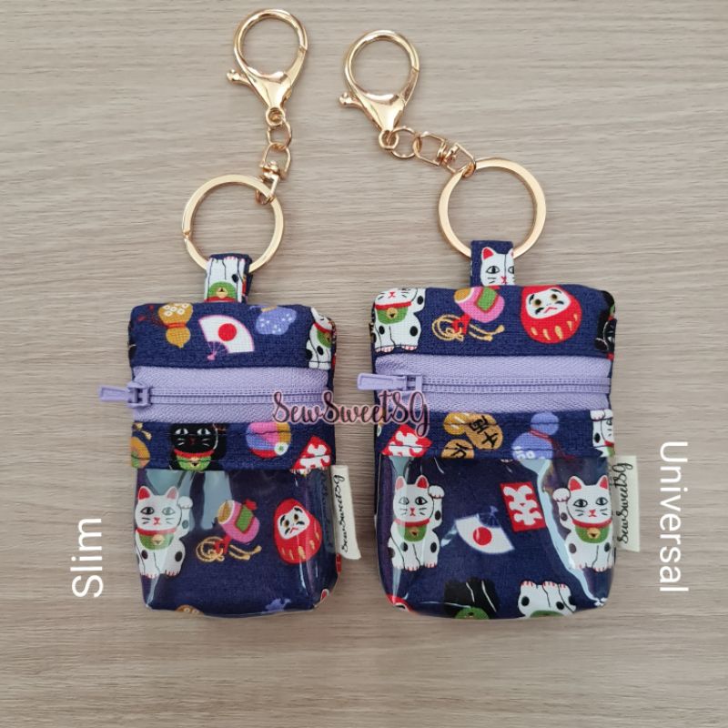 Trace Together Token Pouch - Purple Fortune Cats (Tracetogether Token ...